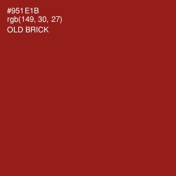 #951E1B - Old Brick Color Image